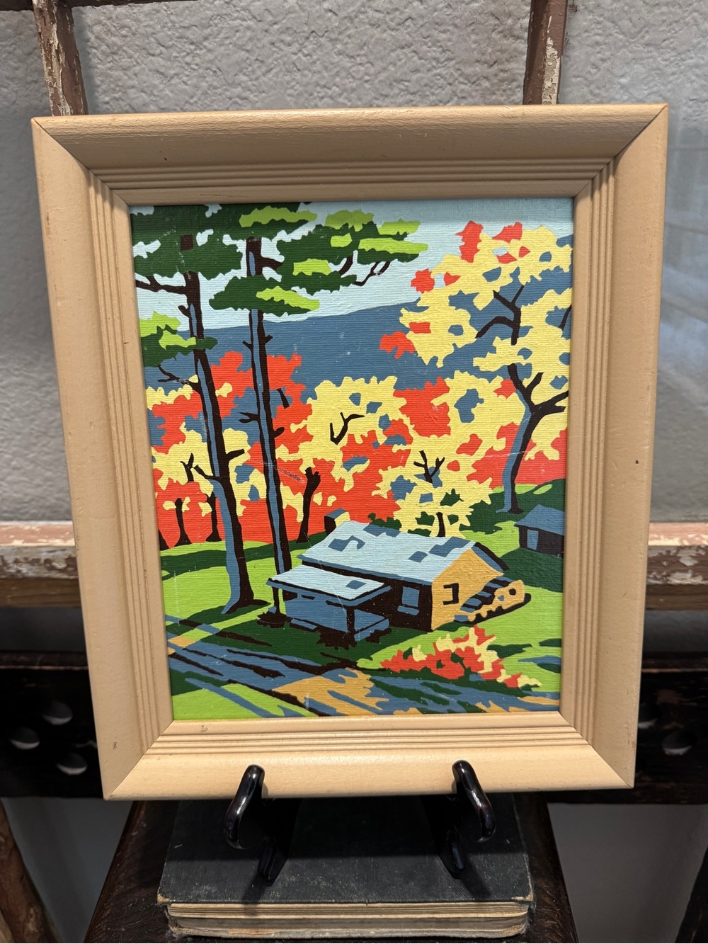 Vintage framed paint-by-number